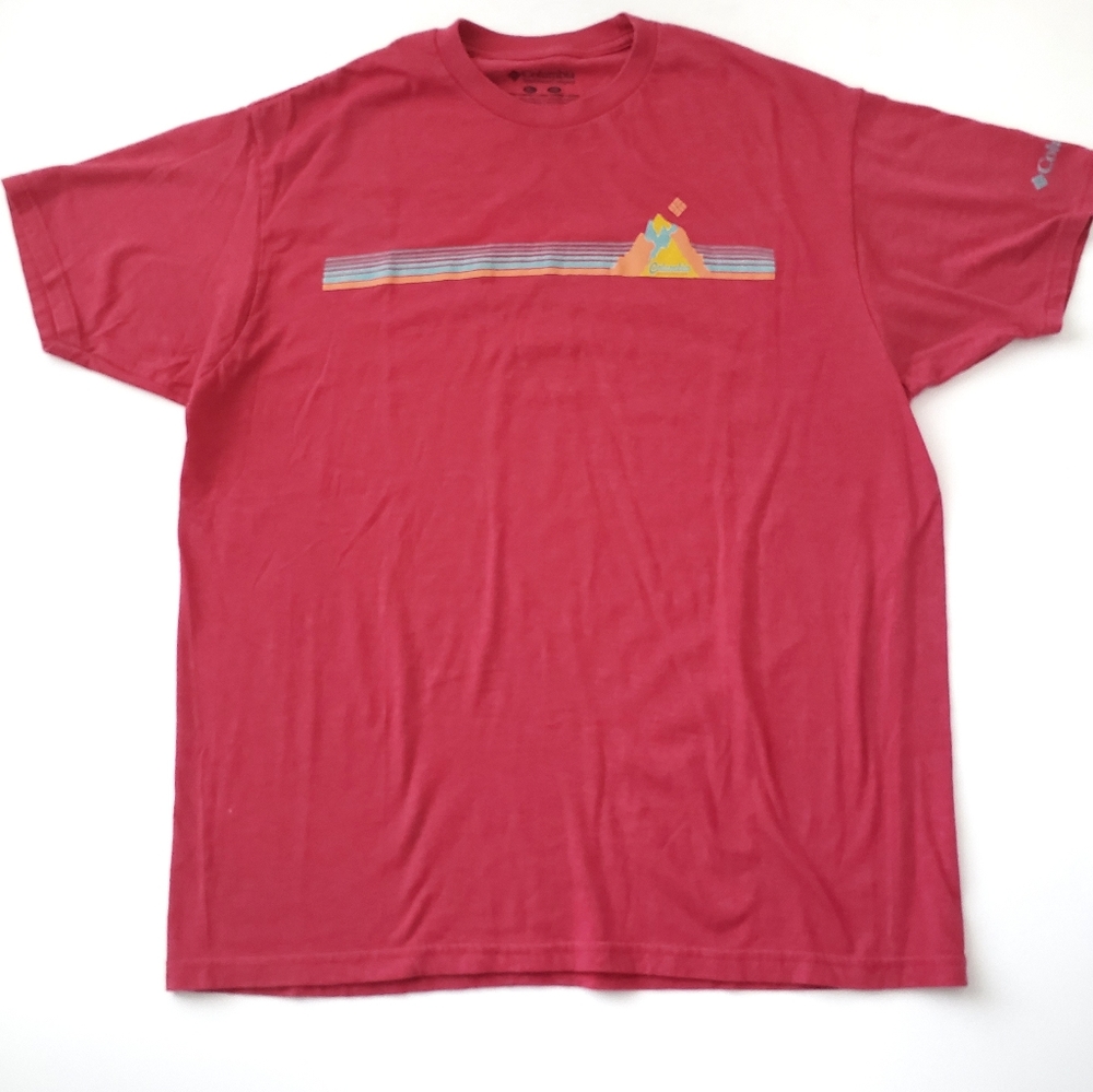 Columbia Mens Red Mountain Outdoor Graphic Short Sleeve TShirt XL
